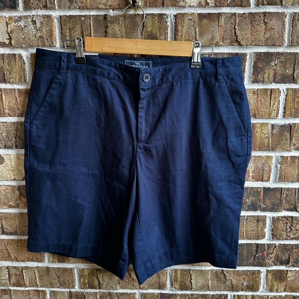 American Living Blue Flat Front Shorts